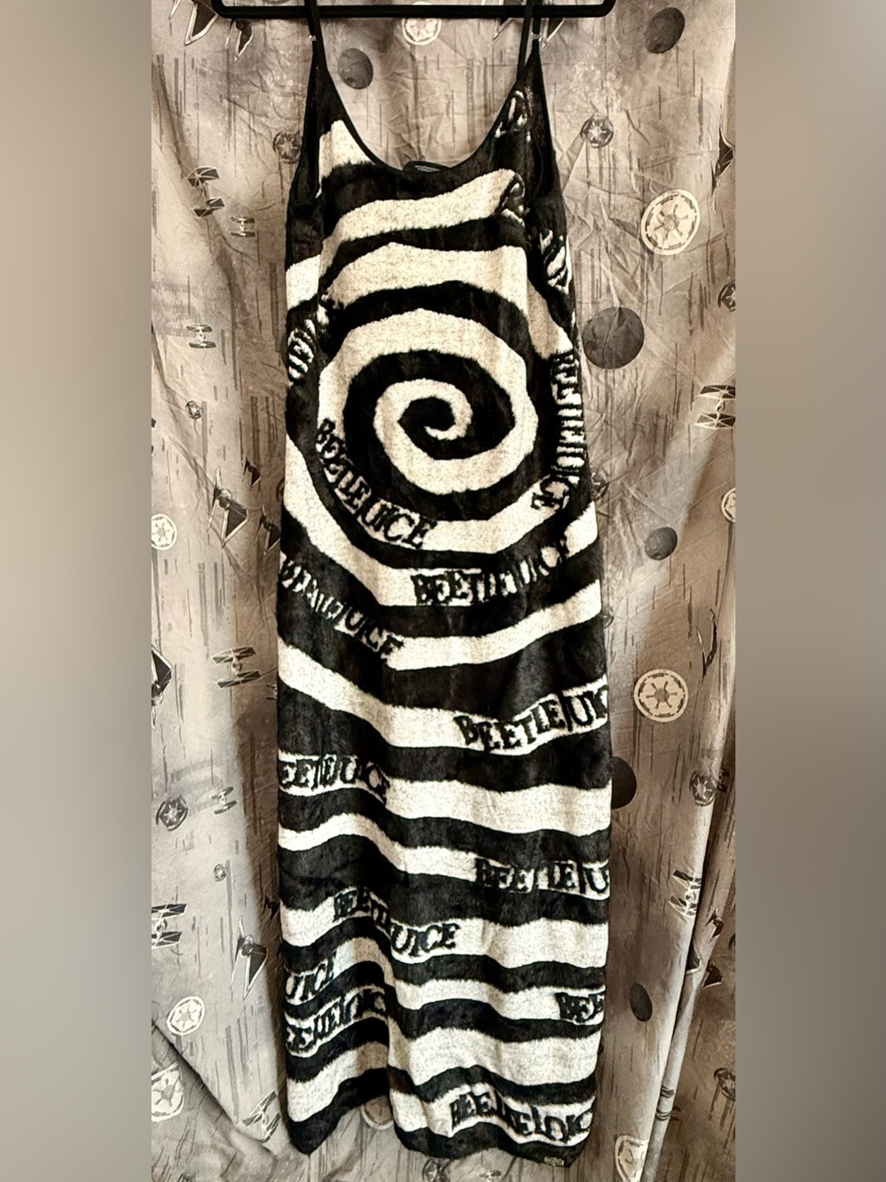 NWT KILLSTAR X BEETLEJUICE VERTIGO SPIRAL KNITTED MAXI DRESS SZ XXL